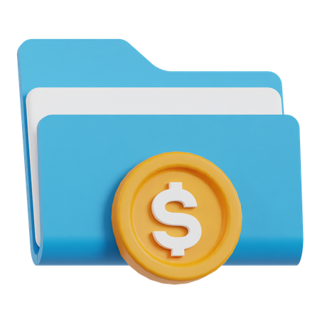 Carpeta financiera  3D Icon