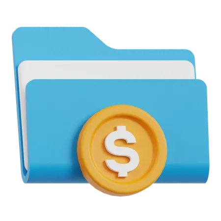 Carpeta financiera  3D Icon