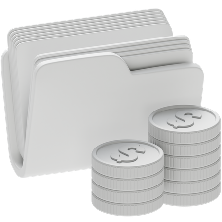 Carpeta financiera  3D Icon