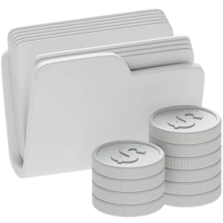 Carpeta financiera  3D Icon