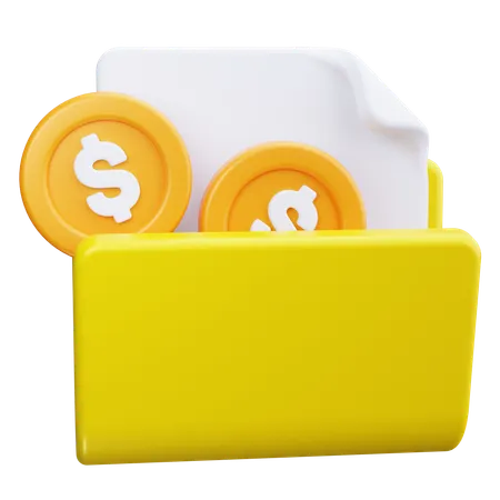 Carpeta financiera  3D Icon