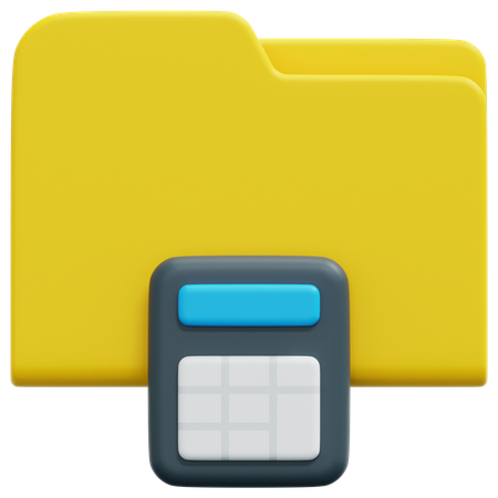 Carpeta financiera  3D Icon