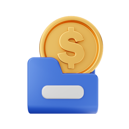 Carpeta financiera  3D Icon