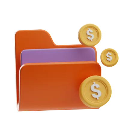 Carpeta de finanzas  3D Icon