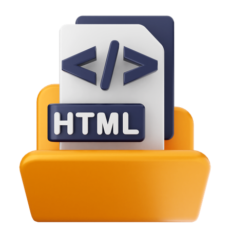 Carpeta html  3D Icon