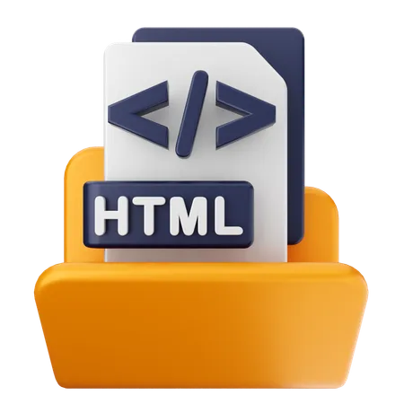 Carpeta html  3D Icon