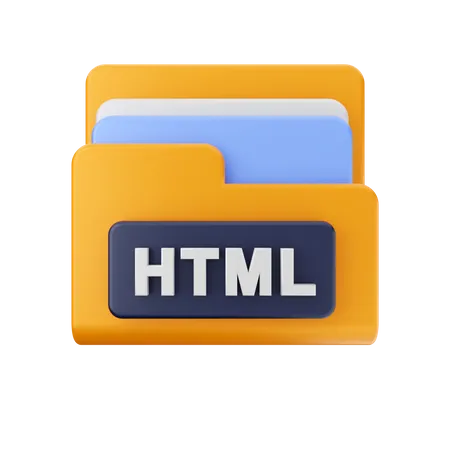 Carpeta html  3D Icon