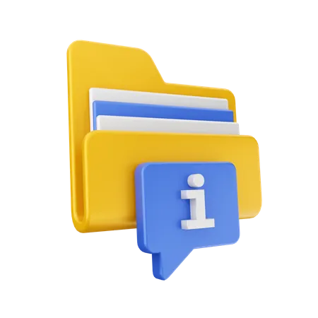 Carpeta de información  3D Icon