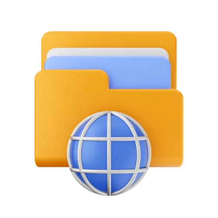 Carpeta internet  3D Icon