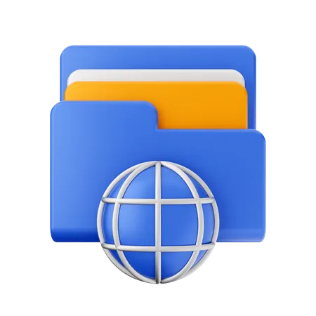 Carpeta de internet  3D Icon