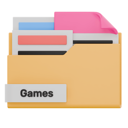 Carpeta de juegos  3D Icon