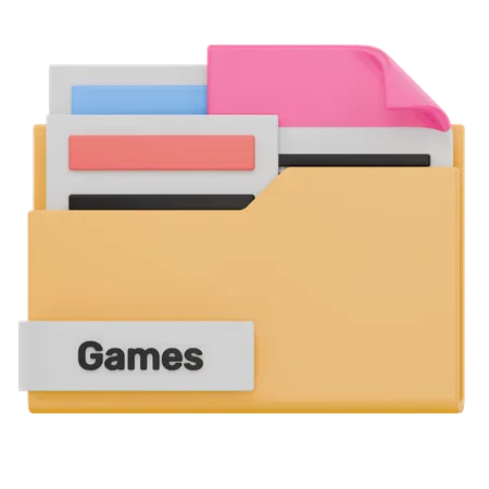 Carpeta de juegos  3D Icon