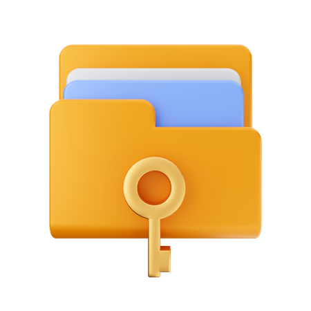 Carpeta clave  3D Icon