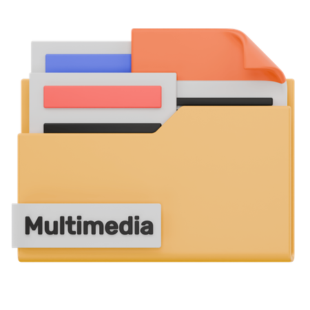 Carpeta multimedia  3D Icon