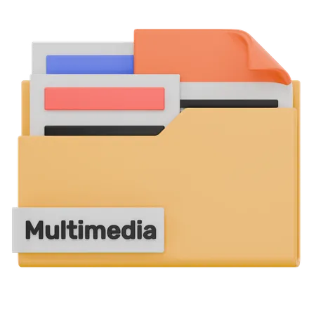 Carpeta multimedia  3D Icon