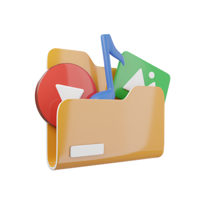 Carpeta multimedia  3D Icon