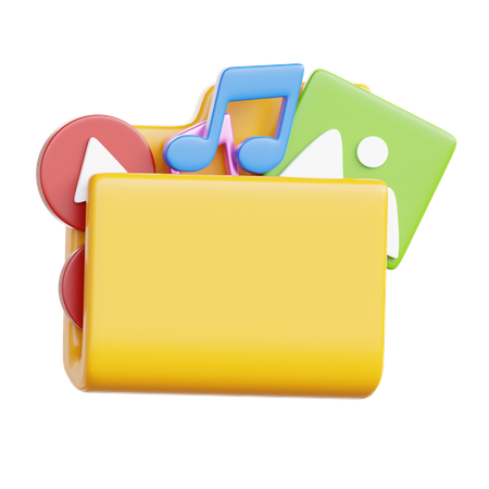 Carpeta multimedia  3D Icon