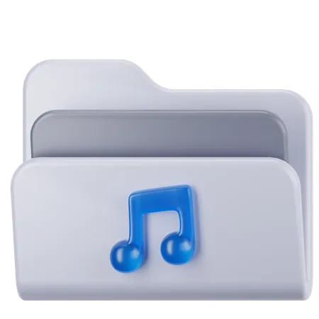 Carpeta de música  3D Icon