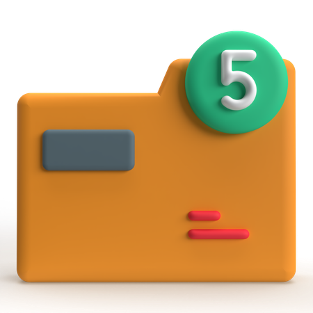 Notificación de carpeta  3D Icon