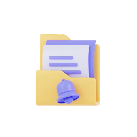 Notificación de carpeta  3D Icon