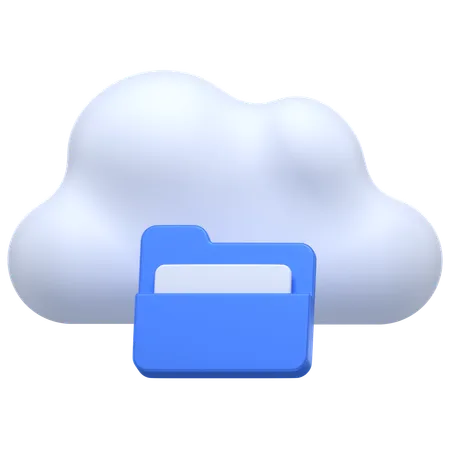 Carpeta en la nube  3D Icon