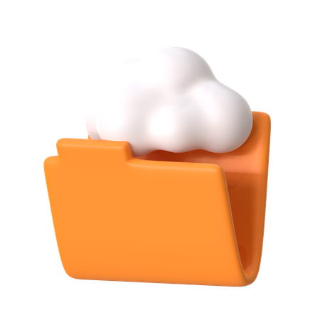 Carpeta en la nube  3D Icon