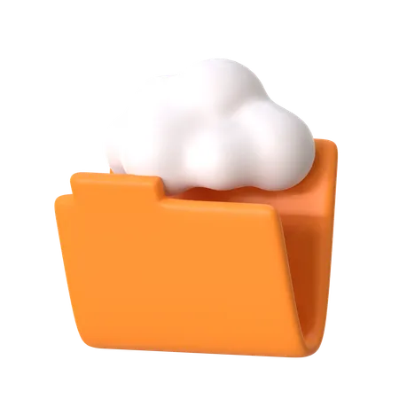 Carpeta en la nube  3D Icon