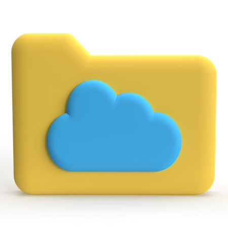 Carpeta en la nube  3D Icon