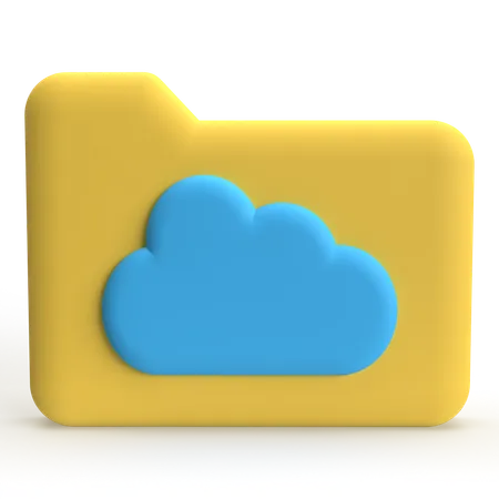 Carpeta en la nube  3D Icon