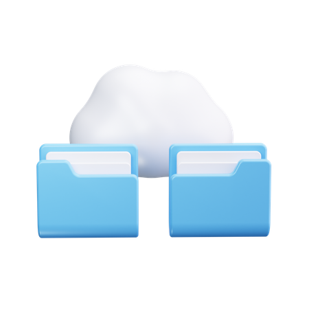 Carpeta en la nube  3D Icon