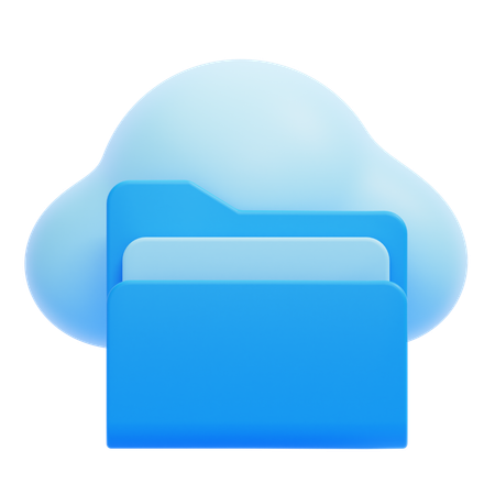 Carpeta en la nube  3D Icon