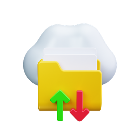 Carpeta en la nube  3D Icon