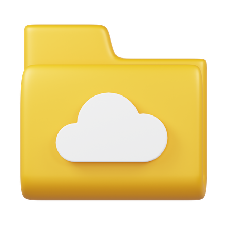 Carpeta en la nube  3D Icon