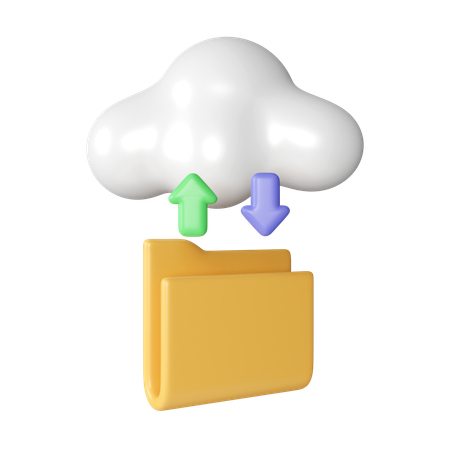 Carpeta en la nube  3D Icon