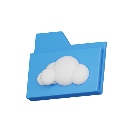 Carpeta en la nube  3D Icon