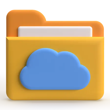 Carpeta en la nube  3D Icon