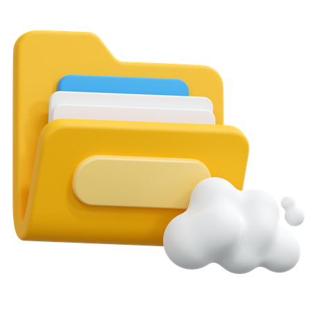 Carpeta en la nube  3D Icon