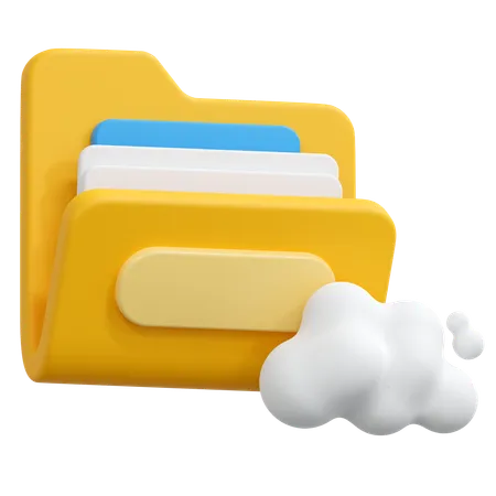 Carpeta en la nube  3D Icon