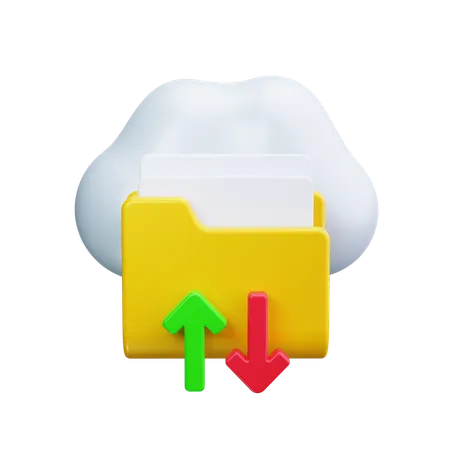 Carpeta en la nube  3D Icon