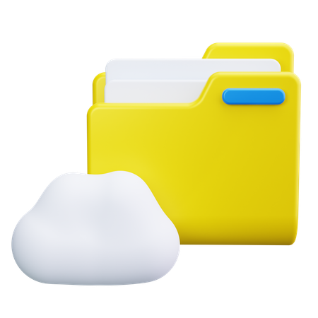 Carpeta en la nube  3D Icon