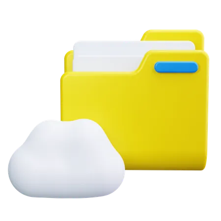 Carpeta en la nube  3D Icon