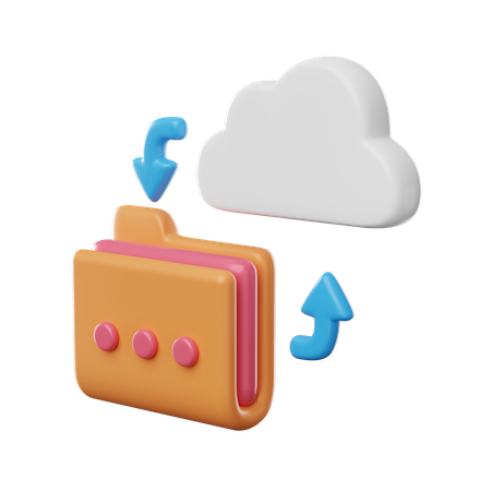 Carpeta en la nube  3D Icon