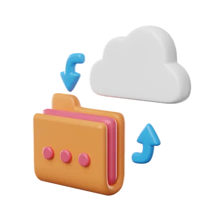 Carpeta en la nube  3D Icon