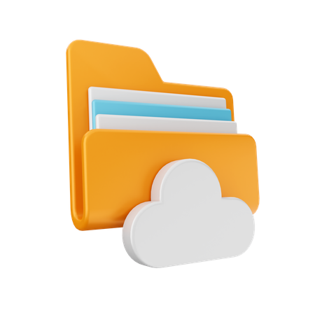 Carpeta en la nube  3D Icon