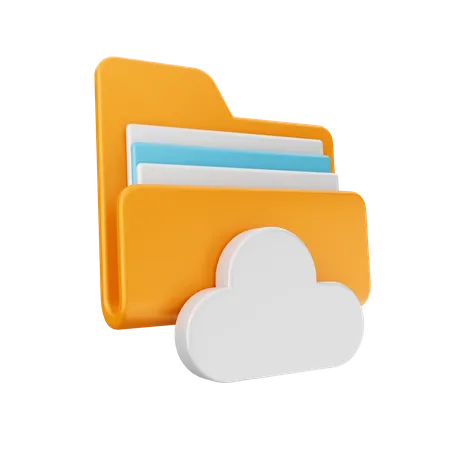 Carpeta en la nube  3D Icon