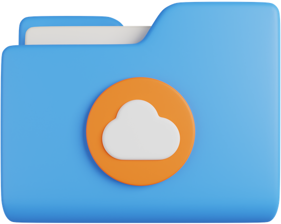 Carpeta en la nube  3D Icon