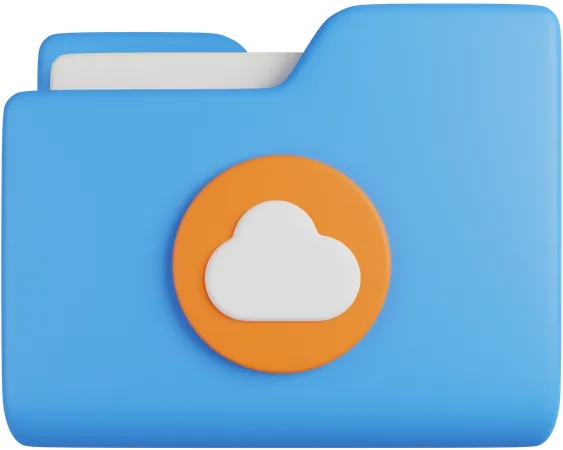 Carpeta en la nube  3D Icon