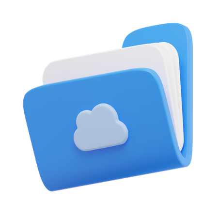 Carpeta en la nube  3D Icon