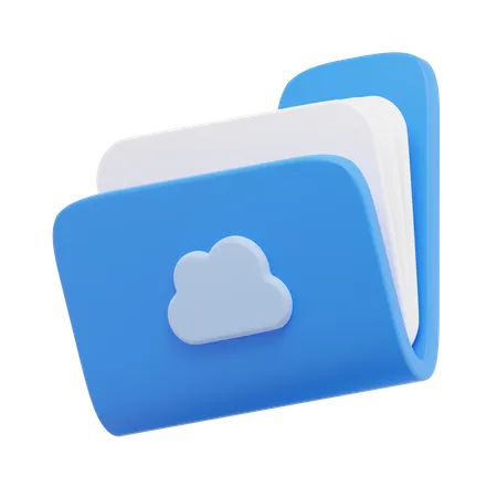 Carpeta en la nube  3D Icon