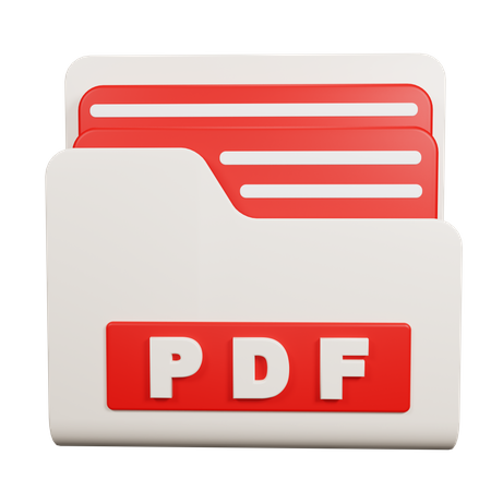 Carpeta pdf  3D Icon